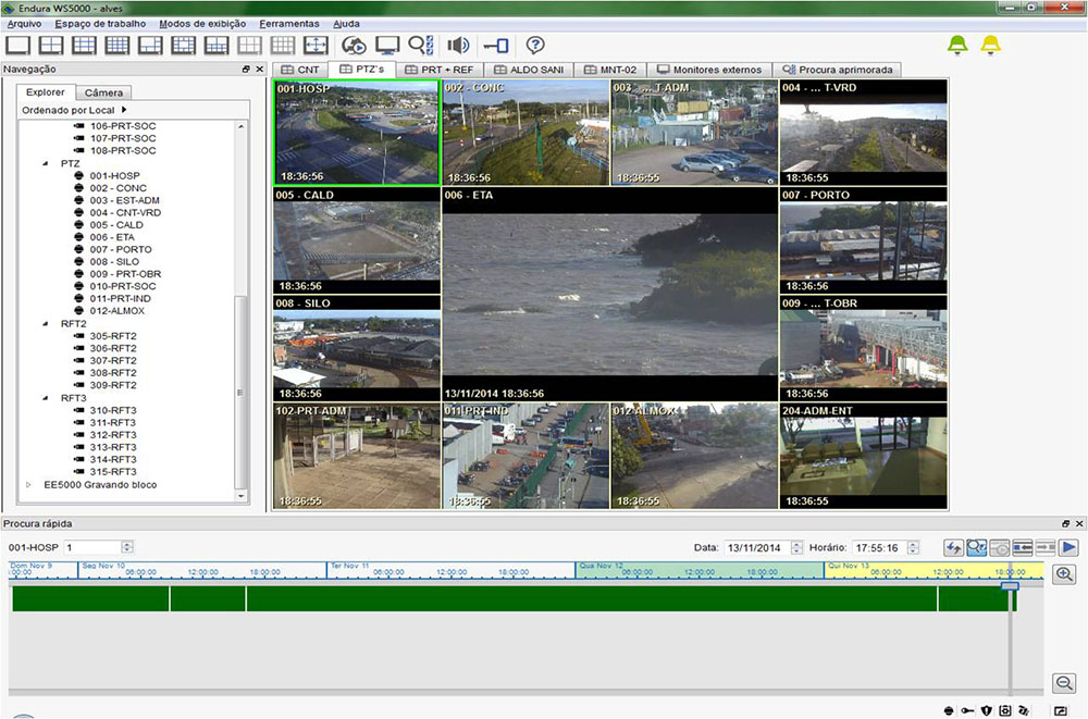 Sistemas de vdeo monitoramento implantados pela Cruz Engenharia.